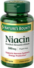 (image for) Nature's Bounty Niacin Flush Free 500 mg 120 Count