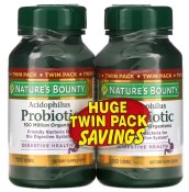 Nature's Bounty Acidophilus Tablet Twin Pack 100 + 100 Count