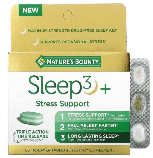 (image for) Nature\'s Bounty Sleep3 + Stress Support 56ct