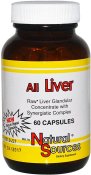 Natural Sources All Liver 525 mg 60 Capsules