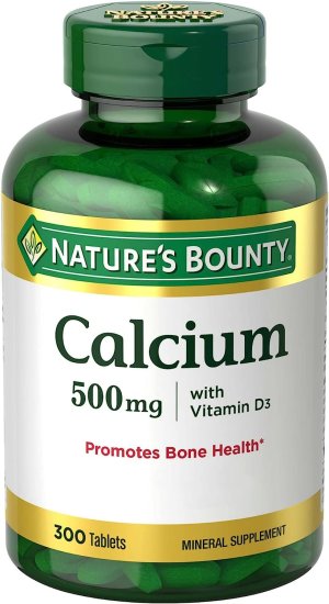 (image for) Nature\'s Bounty Calcium 500 mg w/Vit D Tablets 300 Count