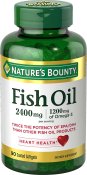 Nature's Bounty Fish Oil 2400 mg Double Strength Odorless Softgels 90 Count