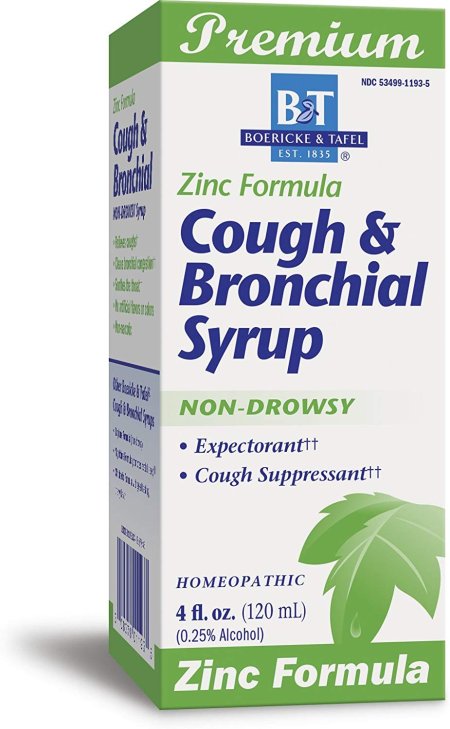 (image for) Boericke and Tafel Cough and Bronchitis Syrup with Zinc 4 oz