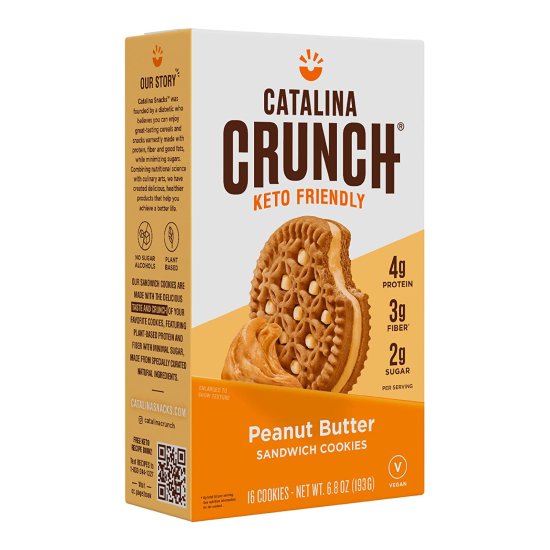 (image for) Catalina Crunch Peanut Butter Keto Sandwich Cookies 6.8 oz