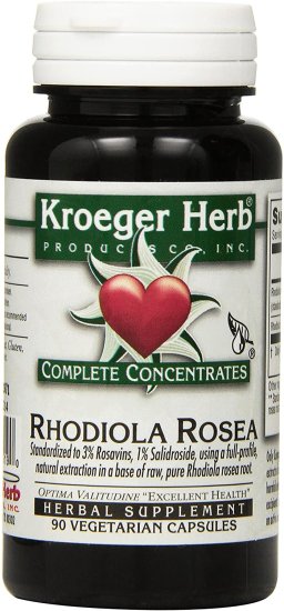 (image for) Kroeger Herb Rhodiola Rosea 90 Vege Capsules