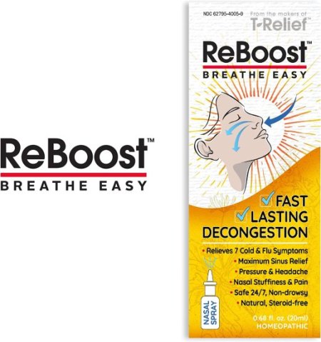 (image for) ReBoost Breathe Easy Decongestion Nasal Spray 0.68 oz