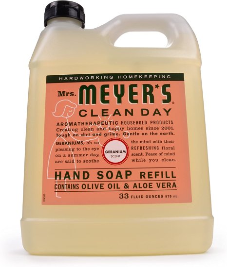 (image for) Mrs. Meyer\'s Clean Day Liquid Hand Soap Refill Geranium 33 oz