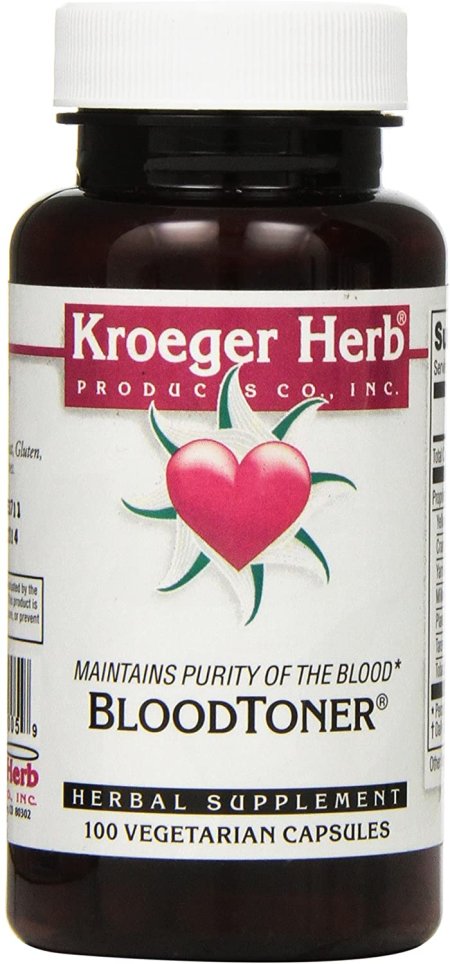 (image for) Kroeger Herb Blood Toner 100 Vegetarian Capsules