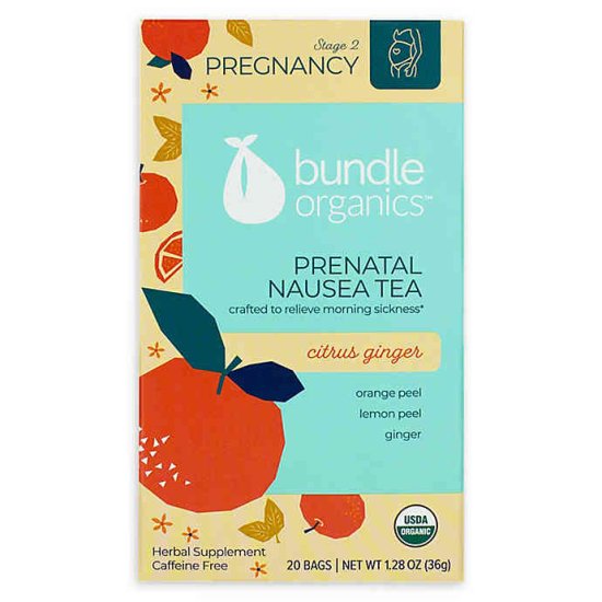 (image for) Bundle Organics Stage 2 Citrus Ginger Nausea Relief Tea 20 Bags