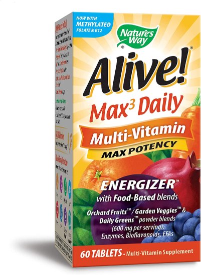 (image for) Nature\'s Way Alive! Max3 Daily Max Potency Multivitamin 60 Tabs