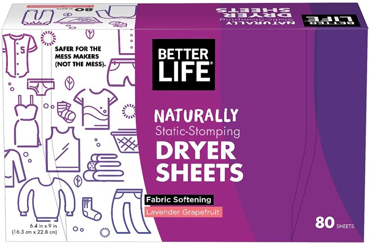 (image for) Better Life Dryer Sheets Lavender & Grapefruit 80 count