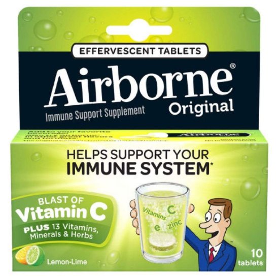 (image for) Airborne Effervescent Immune Support 10 Lemon Lime Tablets