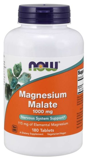 (image for) Now Foods Magnesium Malate 1000 mg 180 Tabs