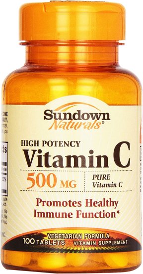 (image for) Sundown Naturals C 500 mg Ascorbic Acid Tablets 100 Count