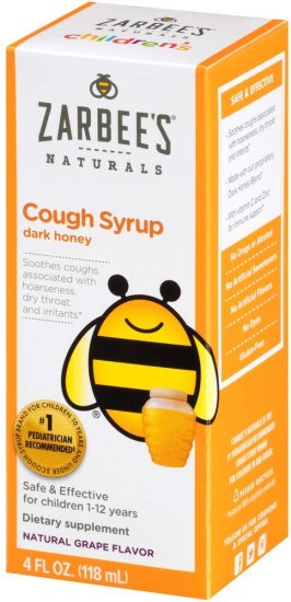 (image for) Zarbee\'s Naturals Children\'s Cough Syrup w/ Dark Honey Grape 4oz