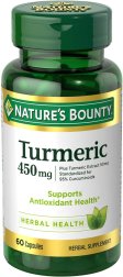 (image for) Nature's Bounty Turmeric 450mg 60 Count