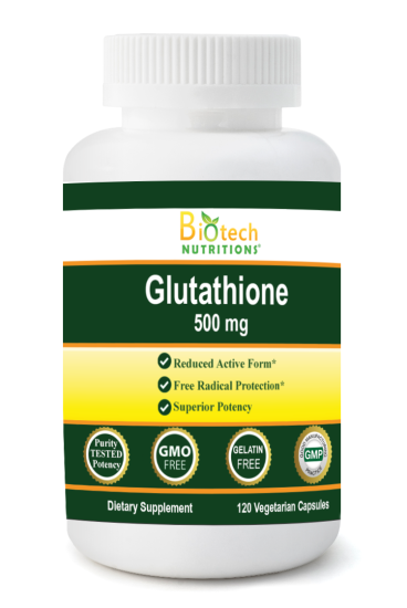 (image for) Biotech Nutritions Glutathione 500 mg 120 Vegetable Capsules