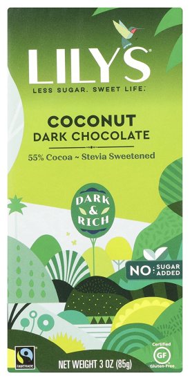 (image for) Lily\'s Sweets No Sugar Added 55% Dark Chocolate 1 Bar