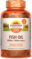 (image for) Sundown Naturals Fish Oil 1000 mg Softgels 200 Count