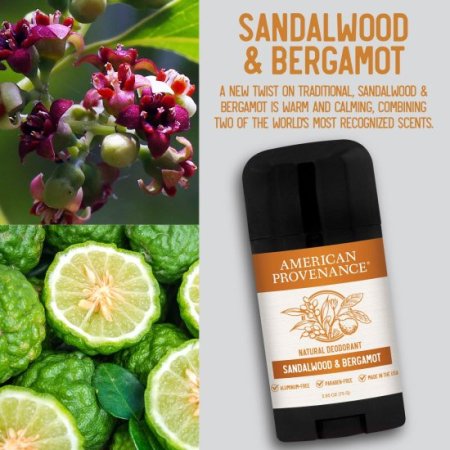 (image for) American Provenance All Natural Deodorant Sandalwood & Bergamot 2.65 oz