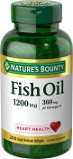 Nature's Bounty Fish Oil 1200 mg Omega-3 Softgels 200 Count