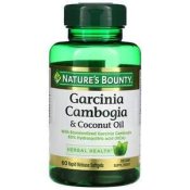 Nature's Bounty Garcinia Cambogia 1,000 mg & Coconut Oil 1,000 mg Softgels 60 Count