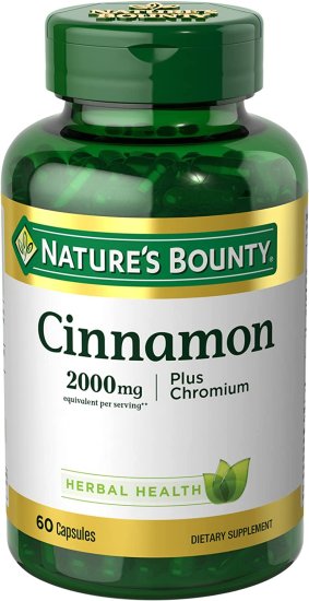 (image for) Nature\'s Bounty Cinnamon 2000 Plus Chromium High Potency 400mcg 60 Count