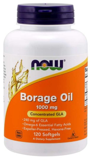 (image for) Now Foods Borage Oil 1000 mg 120 Sgels