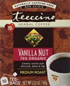 Teeccino Vanilla Nut Medium Roast Herbal Coffee 10 Count