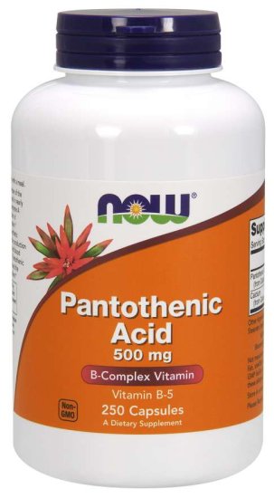 (image for) Now Foods Pantothenic Acid 500 mg 250 Vcaps