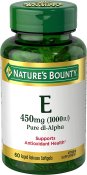 Nature's Bounty Vitamin E Pure dl-Alpha 60 Count