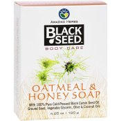 Amazing Herbs Black Seed Bar Soap Oatmeal and Honey 4.25 oz