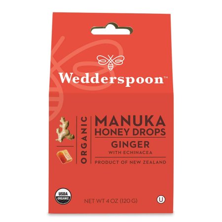 (image for) Wedderspoon Organic Manuka Honey Drops with Echinacea 4oz