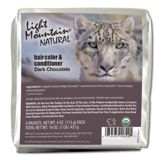 (image for) Light Mountain Hair Color & Conditioner Dark Chocolate 1 lb