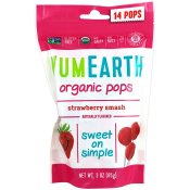 Yummy Earth Organic Lollipops Strawberry 3oz