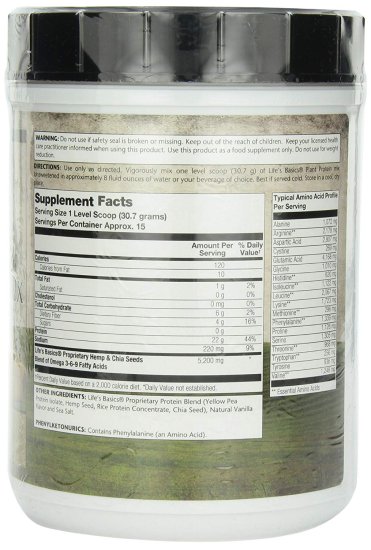 (image for) Lifetime Vitamins Plant Protein Unsweetened Vanilla 1.1 lb