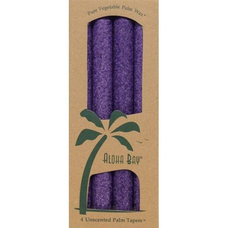 (image for) Aloha Bay Palm Tapers Violet 4 Count