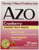 Azo Cranberry Urinary Tract Health Supplement 50 Tablets