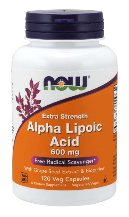 (image for) Now Foods Alpha Lipoic Acid 600 mg 120 Veg Capsules