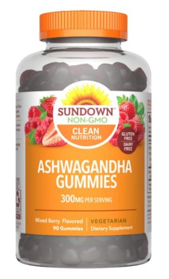 (image for) Sundown Naturals Ashwagandha Gummies 90 Count