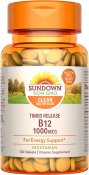 Sundown Naturals B12 1000 mcg Time Release Tablets 120 Count