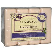 A LA Maison Lavender Flowers Soap Bars 4 Pack