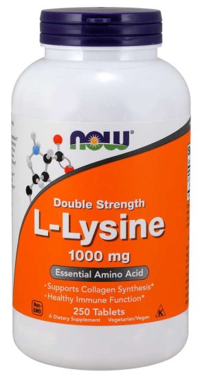 (image for) Now Foods L-Lysine 1000 mg 250 Tabs