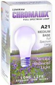 Chromalux Lumiram Full Spectrum Light Bulb Clear 75 Watt