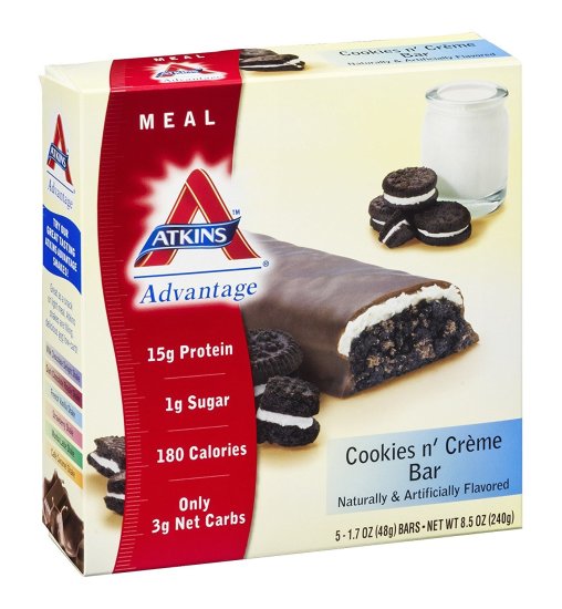 (image for) Advantage Bars - Cookies & Cream - 5 Count