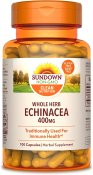 Sundown Naturals Echinacea Whole Herb 400 mg Capsules 100 Count