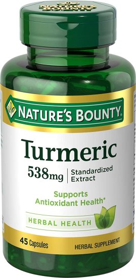 (image for) Nature\'s Bounty Turmeric 538 mg Standardized Extract 45ct