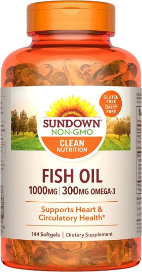 (image for) Sundown Naturals Fish Oil 1000 mg Softgels 144ct