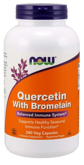 (image for) Now Foods Quercetin with Bromelain 240 Veg Capsules