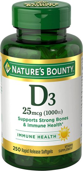 (image for) Nature\'s Bounty Vitamin D 1000 IU 250 Count